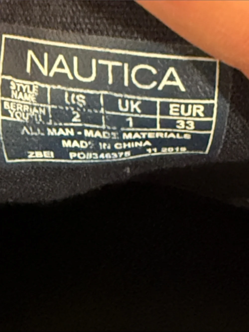 Nautica Boy’s Berrian Faux Leather Boat Shoes Size 2